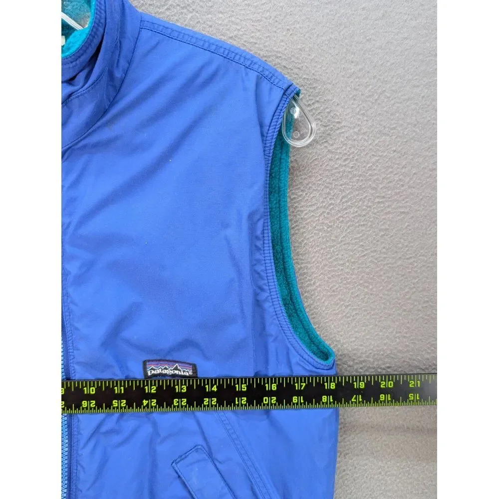 Vtg Patagonia Vest Synchilla Fleece Lined Nylon Shell Zipper Pockets Unisex XS - Picture 6 of 11